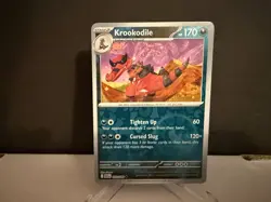 2025 Pokemon TCG Krookodile 059 S&V Black Bolt Reverse Holo Uncommon Card NM+ - Image 1