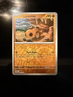 2025 Pokemon TCG Hippopotas 105 Destined Rivals Reverse Holo Card NM+ - Image 1