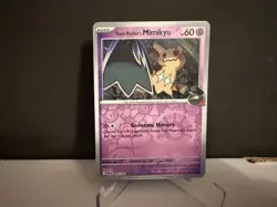 2025 Pokemon Team Rocket's Mimikyu 087 S&V Black Bolt Reverse Holo U Card NM+ - Image 1