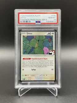 Ditto #132 Pokemon Prize Pack: Series 6 Cosmos Holo PSA 10 GEM MT - Image 1