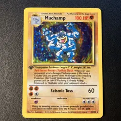 Machamp - 8/102 - Pokemon Base Set 1st edition Holo Rare Card WOTC NM - Image 1