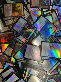 50 FOIL MTG Card Bulk Lot Common/Uncommon No Duplicates Instant Collection Magic - Image 1