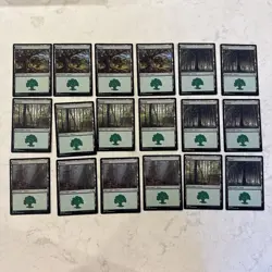 Magic the Gathering Forest - Duel Decks: Elves vs. Goblins 18 Cards Basic Lands - Image 1