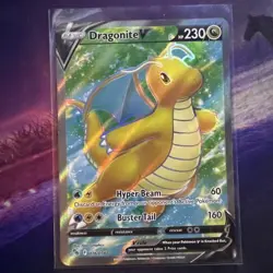 Pokemon TCG Dragonite v Full Art Holo Ultra Rare Card Pokemon 076/078 - Image 1