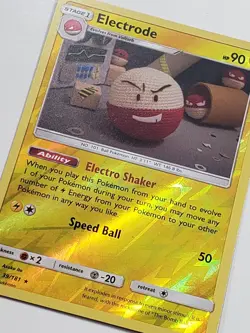 REVERSE HOLO Electrode 39/181 NM - Asako Ito Crocheted RARE Team Up Pokemon Card - Image 2