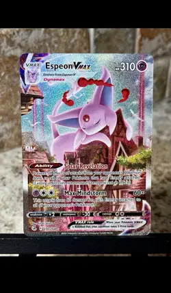 Espeon VMAX 270/264 Secret Rare Full Art Holo - Fusion Strike Pokemon Card - NM - Image 1