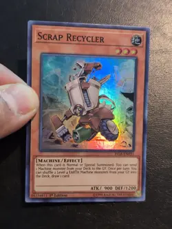 Yu-Gi-Oh! SUPER RARE HOLO CARD SCRAP RECYCLER FIGA-EN051 1ST NM - Image 3