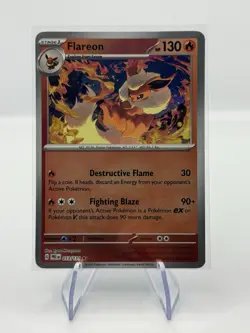 Pokemon TCG Flareon Master Ball Holo Card 013/131 Prismatic Evolutions - Image 1