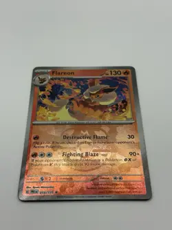 Pokemon TCG Flareon Master Ball Holo Card 013/131 Prismatic Evolutions - Image 2