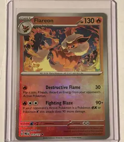 Pokemon TCG Flareon Master Ball Holo Card 013/131 Prismatic Evolutions - Image 1