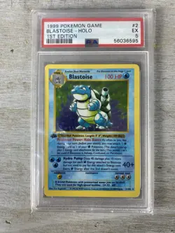 1999 Pokemon Blastoise Holographic 1st Edition PSA 5 Base Set - Image 1