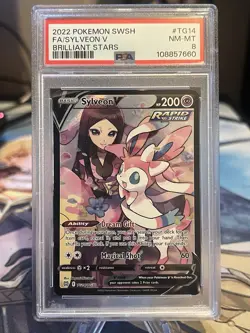 Sylveon V - TG14/TG30 - PSA 8 - Full Art - Brilliant Stars - Pokemon - Image 1