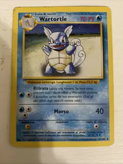 Pokemon TCG Wartortle Base Set, Unlimited Uncommon Card 42/102 - Image 1