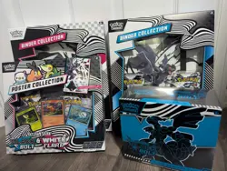 Pokemon Black Bolt and White Flare Binder Collection Bundle + ETB And Poster Box - Image 1