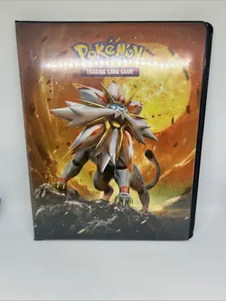 2016 Sun & Moon Base Solgaleo & Lunala 9 Card Ultra Pro Binder Pokemon TCG USED - Image 1