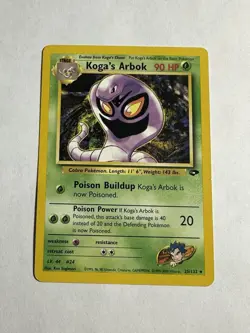🔥1999 - Koga's Arbok - 25/132 - Rare Gym Challenge Set - Pokemon Card - NM🔥 - Image 1
