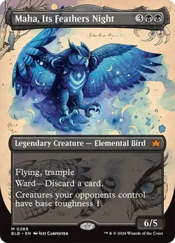 MTG-Maha, Its Feathers Night (Borderless) Bloomburrow(NM)#289 - Image 1