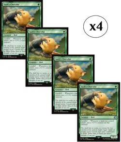 4x - Sazh's Chocobo - x4 (playset) - Final Fantasy - UC NM MTG - Image 1