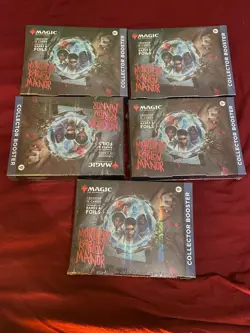 lot of 5 mtg murders at karlov manor collector booster sealed - Image 1