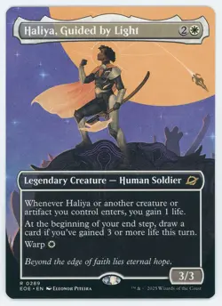 Haliya, Guided by Light Borderless Foil 0289 EOE NM/MT [Edge of Eternities:MTG] - Image 1