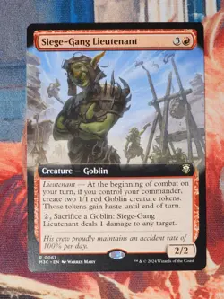 Siege-Gang Lieutenant Extended Commander: Modern Horizons 3 Magic Gathering M3C - Image 1