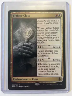 MTG Magic the Gathering Card LP - Fighter Class - Image 1