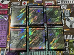 MtG Magic The Gathering Lord Of The Rings Surge Foil Full Art Basic Lands x6 - Image 1