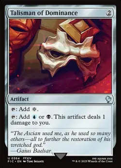 Talisman of Dominance Light Play, English Magic the Gathering MTG Commander: Fin - Image 1