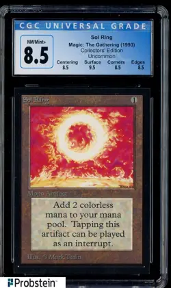 1993 Magic The Gathering MTG Sol Ring Collectors Edition 8.5 CGC - Image 1