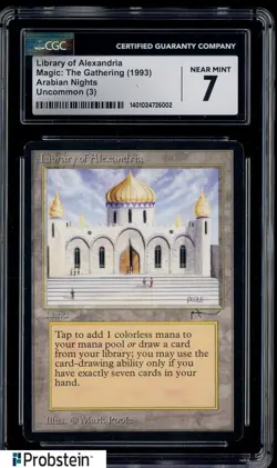 1993 Magic The Gathering MTG Arabian Nights Library of Alexandria 7 CGC - Image 1