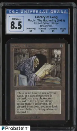 1993 Magic The Gathering MTG ALPHA Library of Leng Limited Edition 8.5 CGC - Image 1