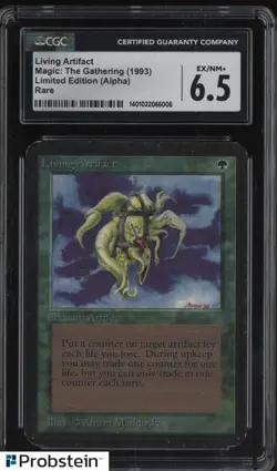 1993 Magic The Gathering MTG Rare ALPHA Living Artifact Limited Edition 6.5 CGC - Image 1