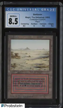 1993 Magic The Gathering MTG Rare Badlands Collectors Edition 8.5 CGC - Image 1