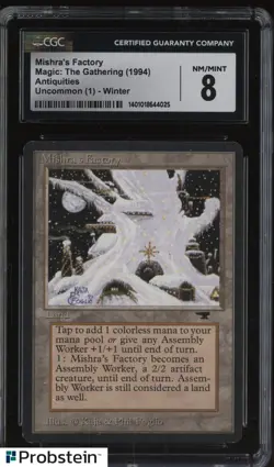 1994 Magic The Gathering MTG Antiquities Mishra's Factory 8 CGC - Image 1
