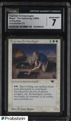 1994 Magic The Gathering MTG Antiquities Argivian Archaeologist 7 CGC - Image 1