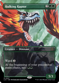 Hulking Raptor (Borderless) (Foil) - 327 - The Lost Caverns of Ixalan - Image 1