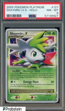 2009 Pokemon Platinum #127 Shaymin LV.X Holo PSA 8 NM-MT - Image 1