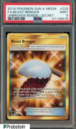 2019 Pokemon Sun & Moon Unbroken Bonds Secret #229 FA Beast Bringer PSA 9 - Image 1