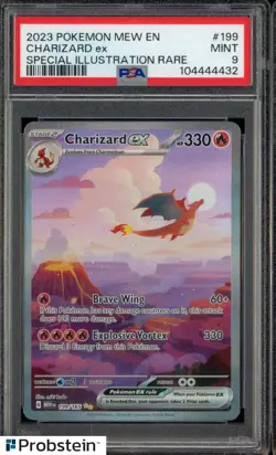 2023 Pokemon Mew EN Special Illustration Rare #199 Charizard Ex PSA 9 MINT - Image 1