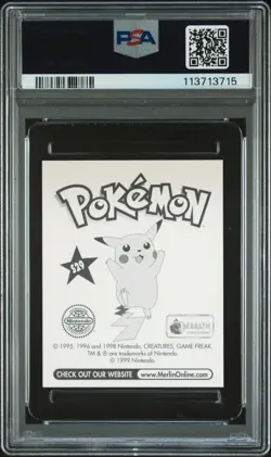PSA 8 NM/MT 1999 MERLIN POKEMON S29 ASH & PIKACHU-PRISM - Image 2