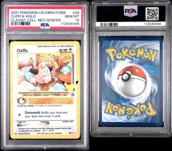 PSA 10 Cleffa 20/111 Celebrations Classic Collection Pokemon Card - Image 3