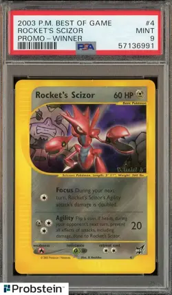 2003 Pokemon Best Of Game Promo Winner #4 Rocket's Scizor PSA 9 MINT - Image 1