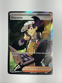 Giacomo 252/193 Sv02: Paldea Evolved Holo Pokemon Card Full Art Ultra Rare Train - Image 1