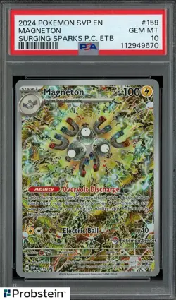 Pokemon Surging Sparks Magneton 159 Pokemon Center ETB PSA 10 Gem Mint - Image 1
