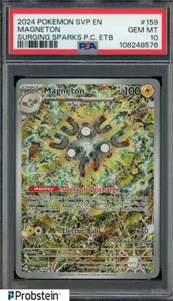 Pokemon Surging Sparks Magneton 159 Pokemon Center ETB PSA 10 Gem Mint - Image 1