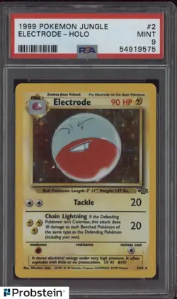 1999 Pokemon Jungle #2 Electrode Holo PSA 9 MINT - Image 1