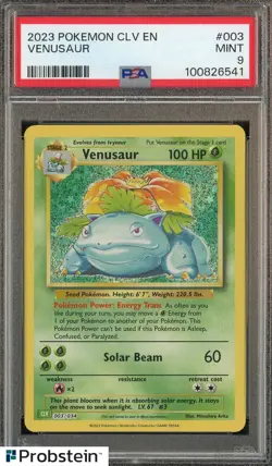 2023 Pokemon CLV EN #003 Venusaur PSA 9 MINT - Image 1