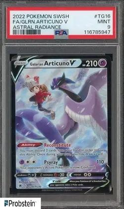 2022 Pokemon SWSH Astral Radiance #TG16 Galarian V Articuno PSA 9 MINT - Image 1