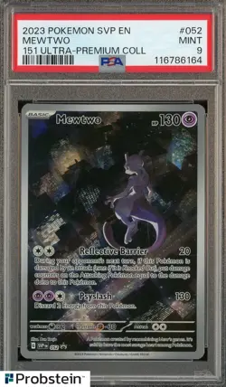 2023 Pokemon SVP EN 151 Ultra Premium Coll #052 Mewtwo PSA 9 MINT - Image 1