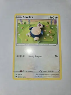 Snorlax Crown Zenith Pokemon TCG Card 109/159 Rare NM Non Holo - Image 1